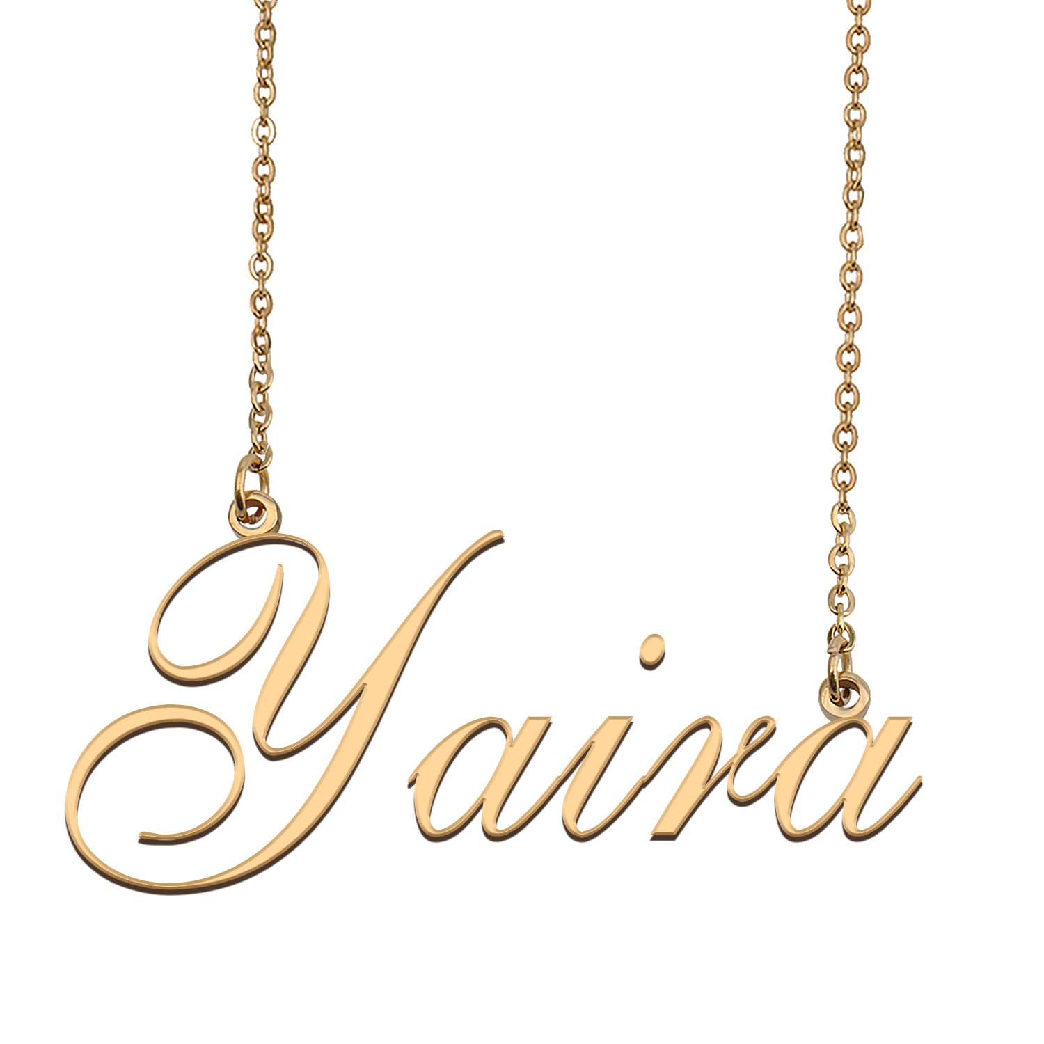 Custom Personalized Name Necklace in Golden Silver for Women Yaira