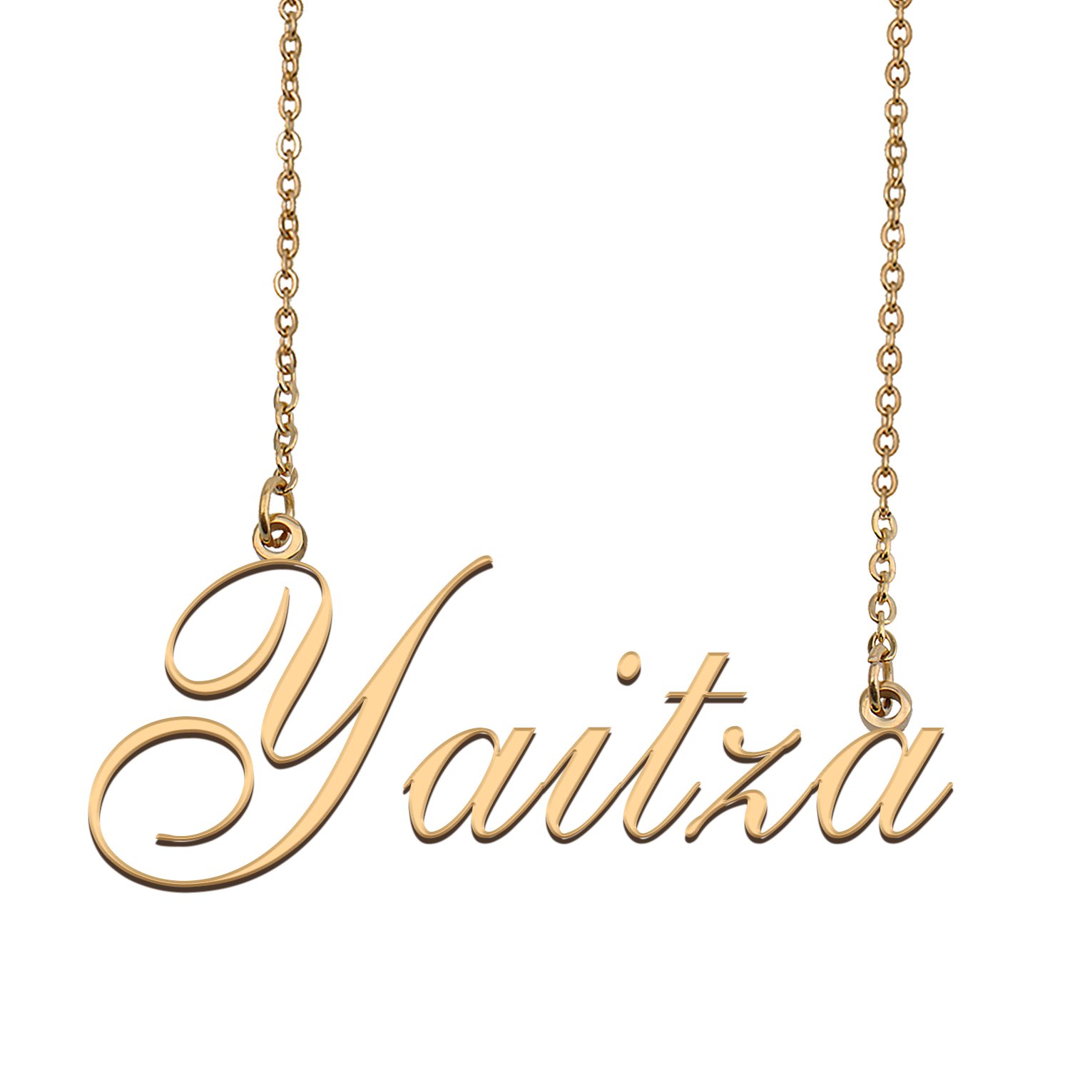 Custom Personalized Name Necklace in Golden Silver for Women Yaitza
