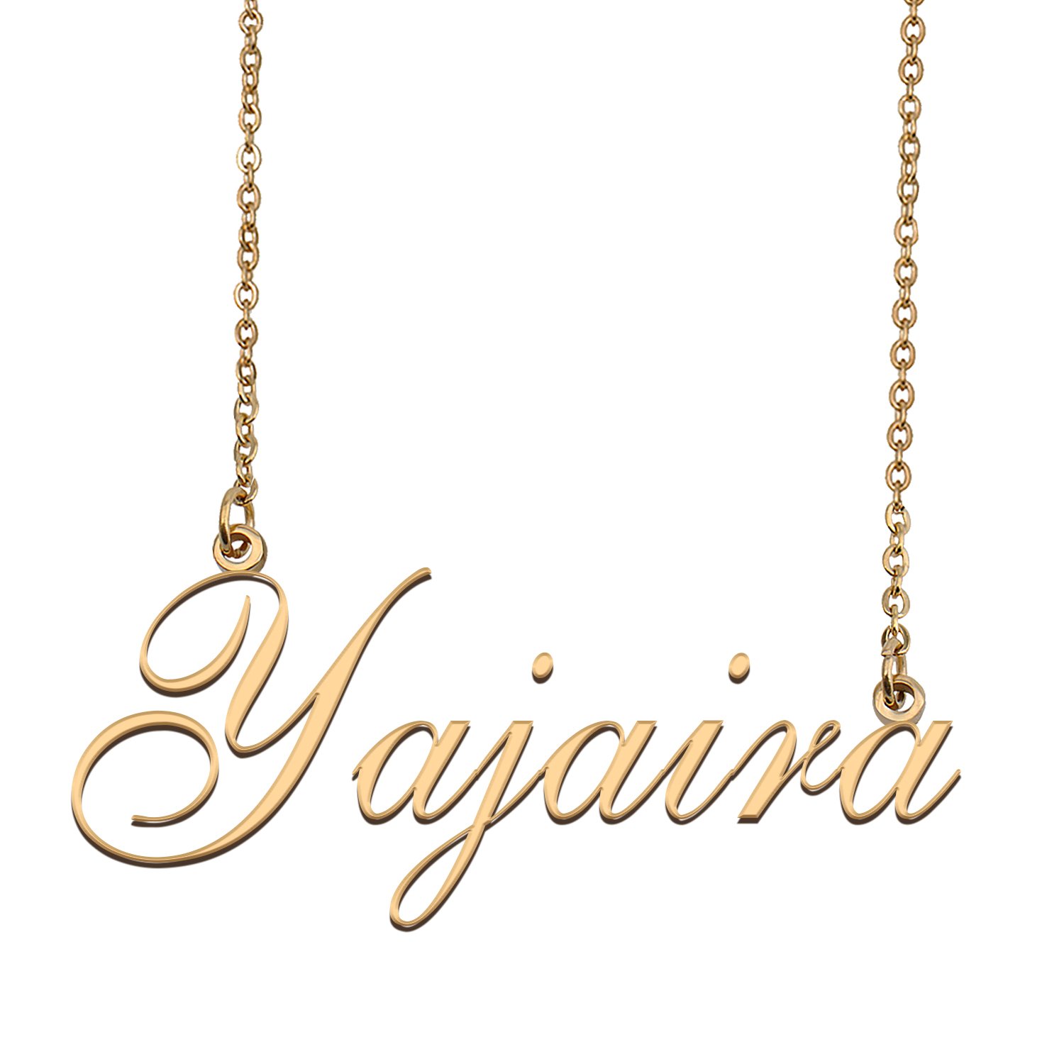 Custom Personalized Name Necklace in Golden Silver for Women Yajaira
