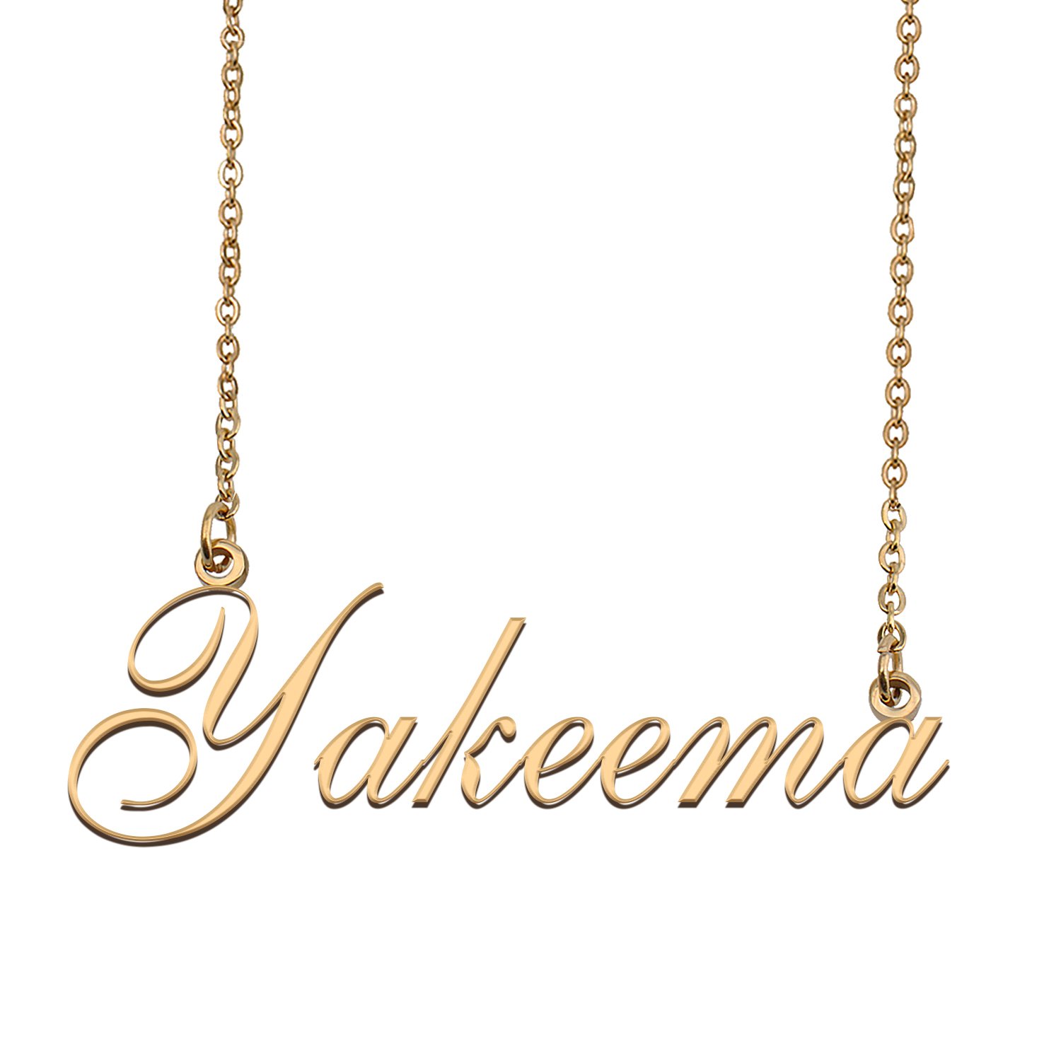 Custom Personalized Name Necklace in Golden Silver for Women Yakeema