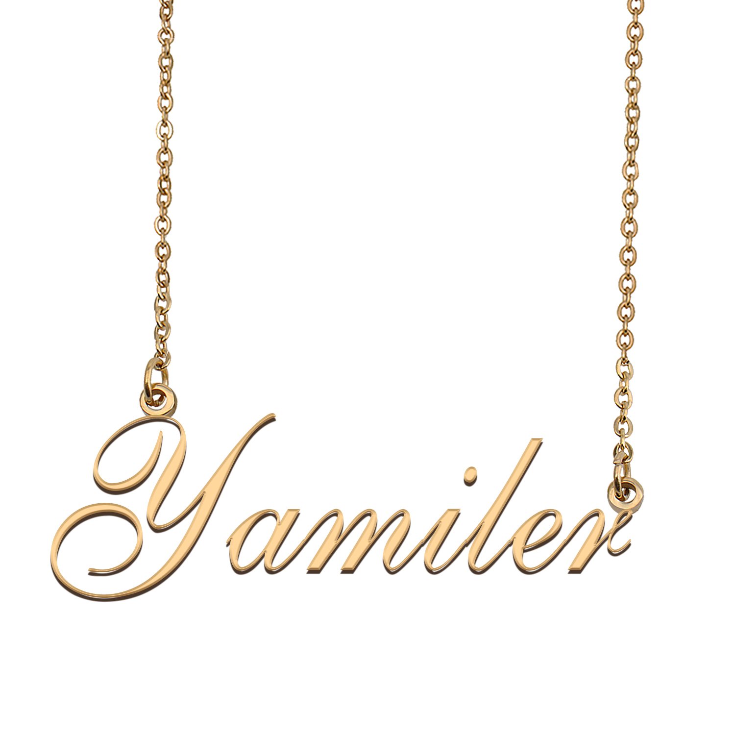 Custom Personalized Name Necklace in Golden Silver for Women Yamiler