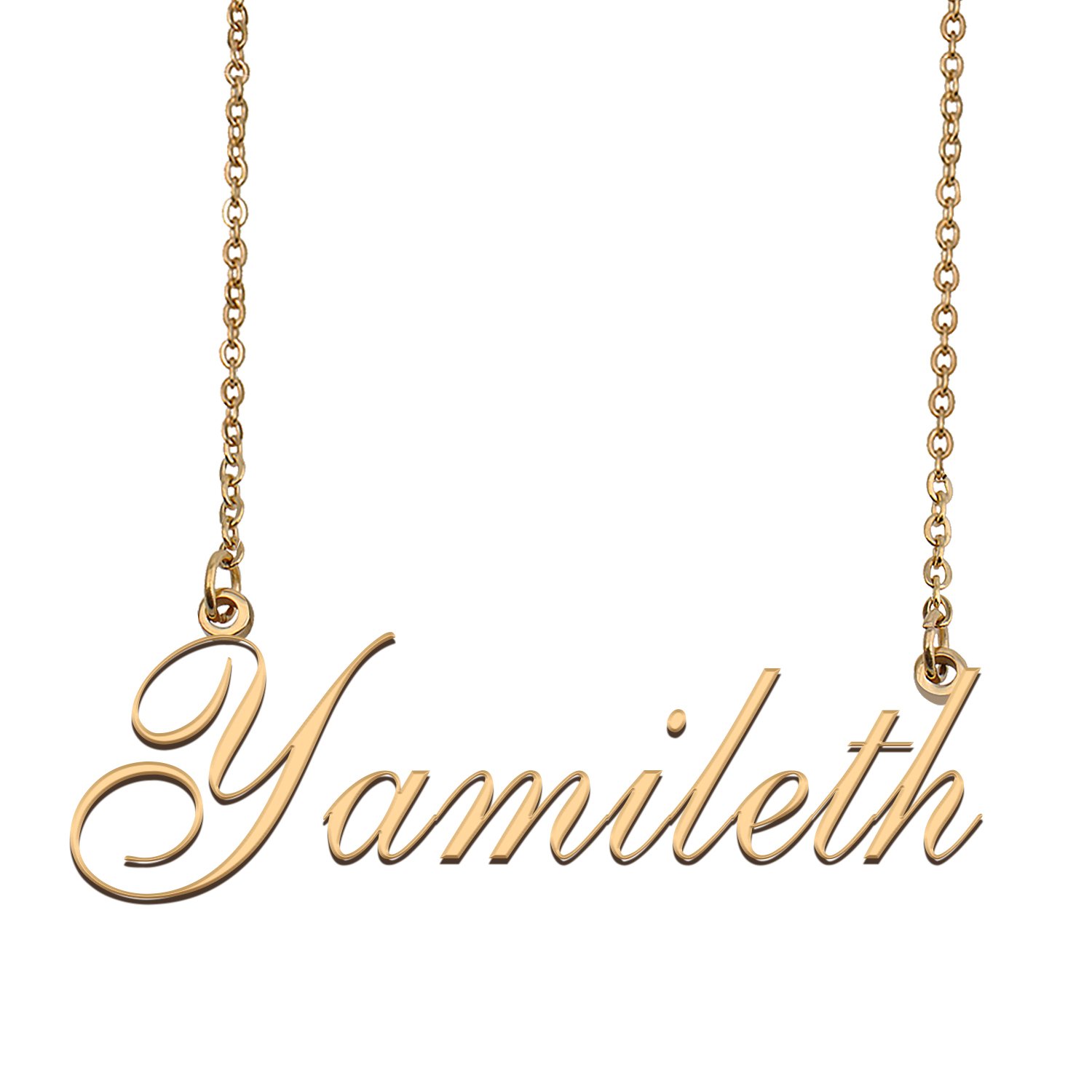 Custom Personalized Name Necklace in Golden Silver for Women Yamileth