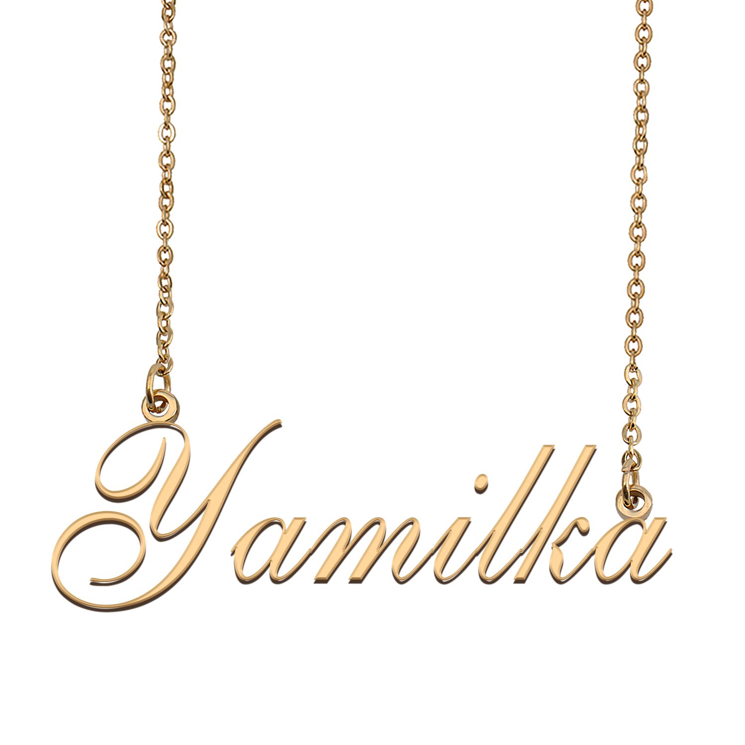 Custom Personalized Name Necklace in Golden Silver for Women Yamilka