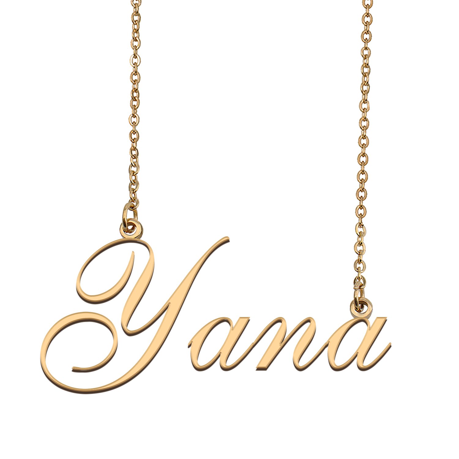 Custom Personalized Name Necklace in Golden Silver for Women Yana