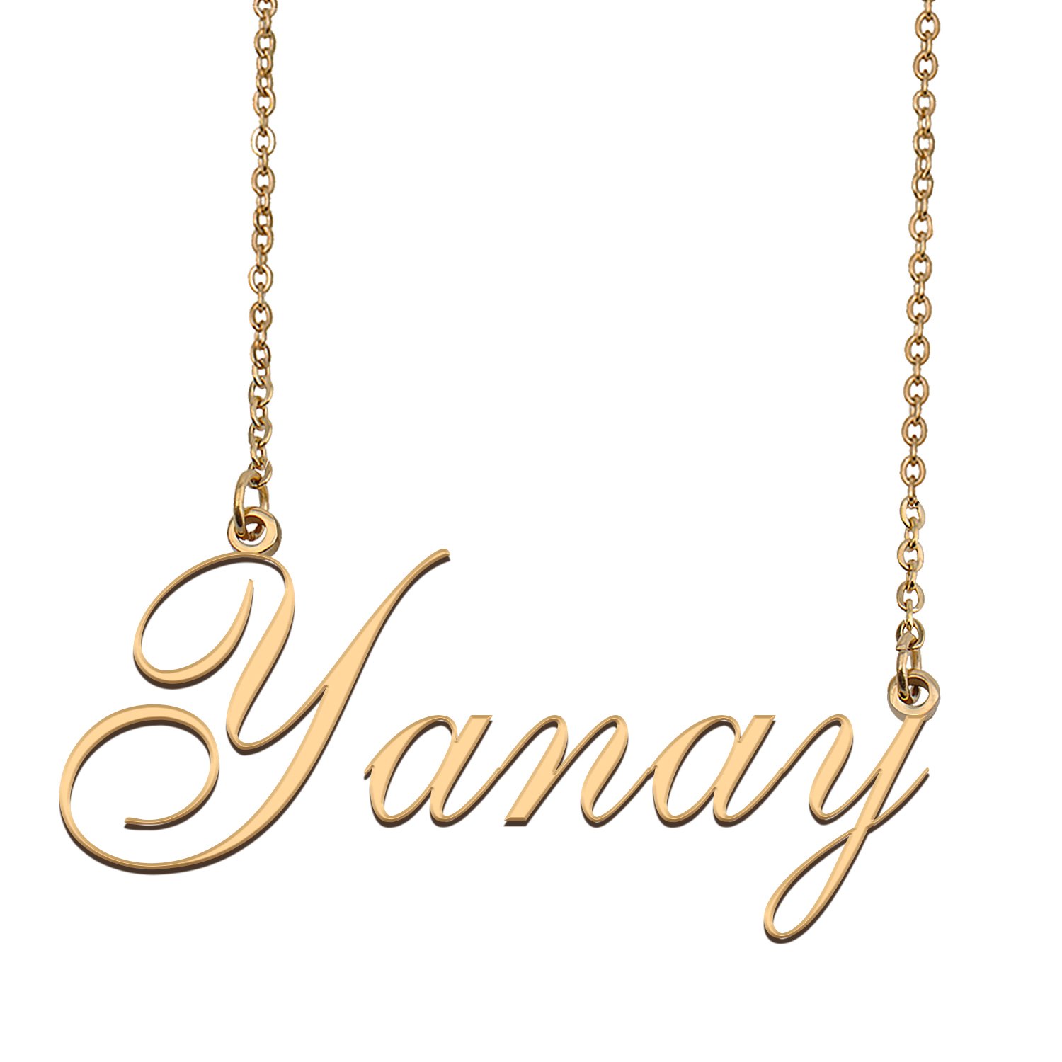 Custom Personalized Name Necklace in Golden Silver for Women Yanay