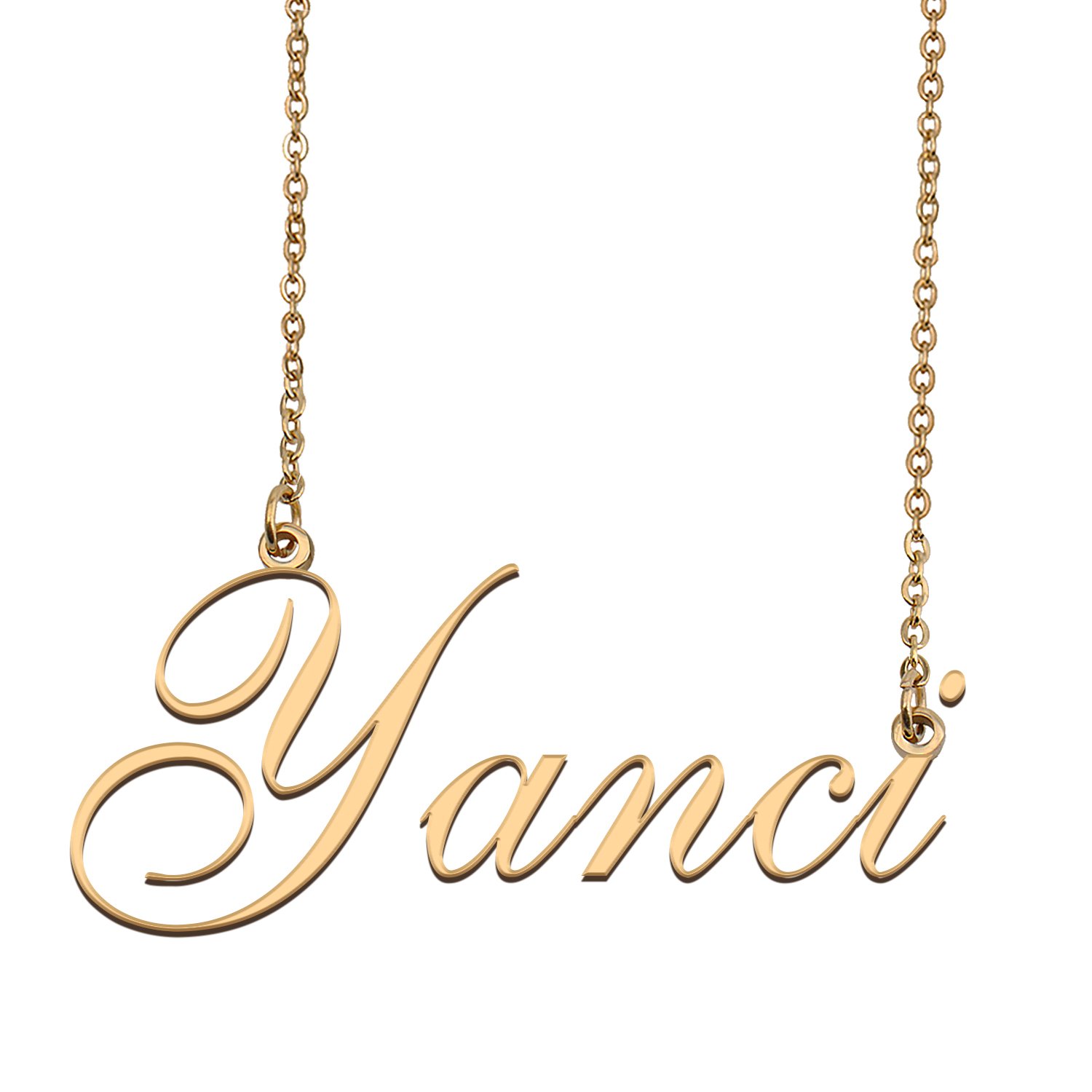 Custom Personalized Name Necklace in Golden Silver for Women Yanci