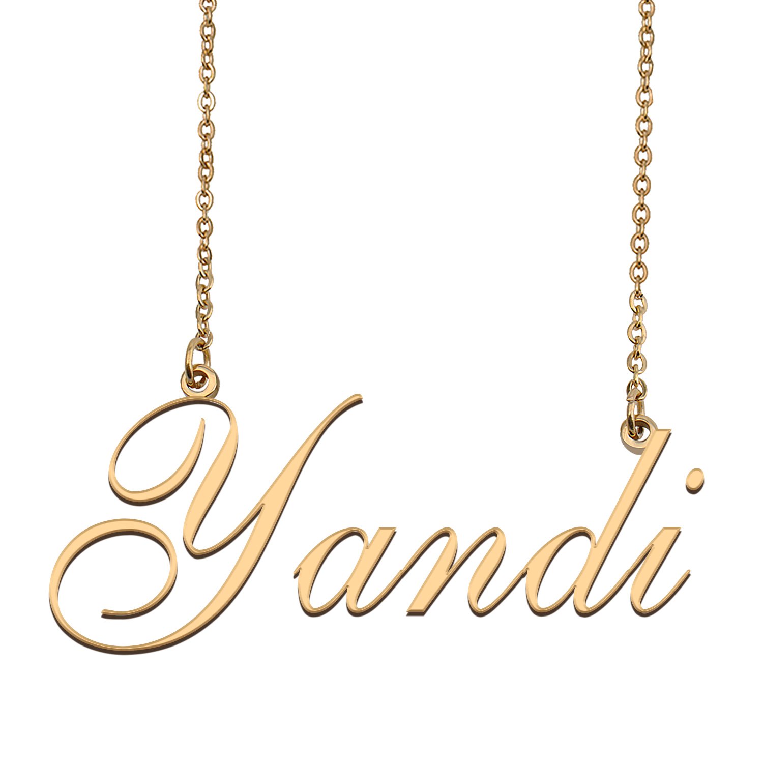 Custom Personalized Name Necklace in Golden Silver for Women Yandi