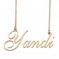 Custom Personalized Name Necklace in Golden Silver for Women Yandi