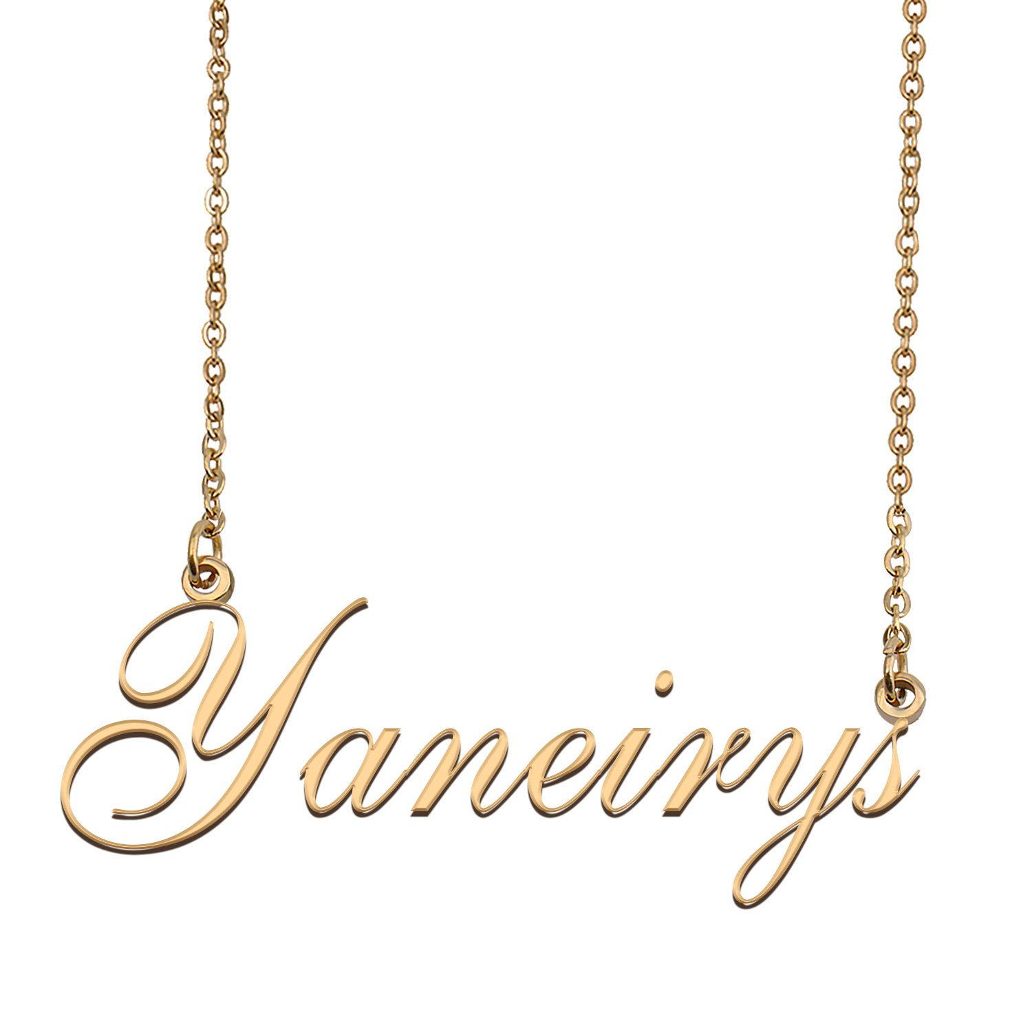Custom Personalized Name Necklace in Golden Silver for Women Yaneirys