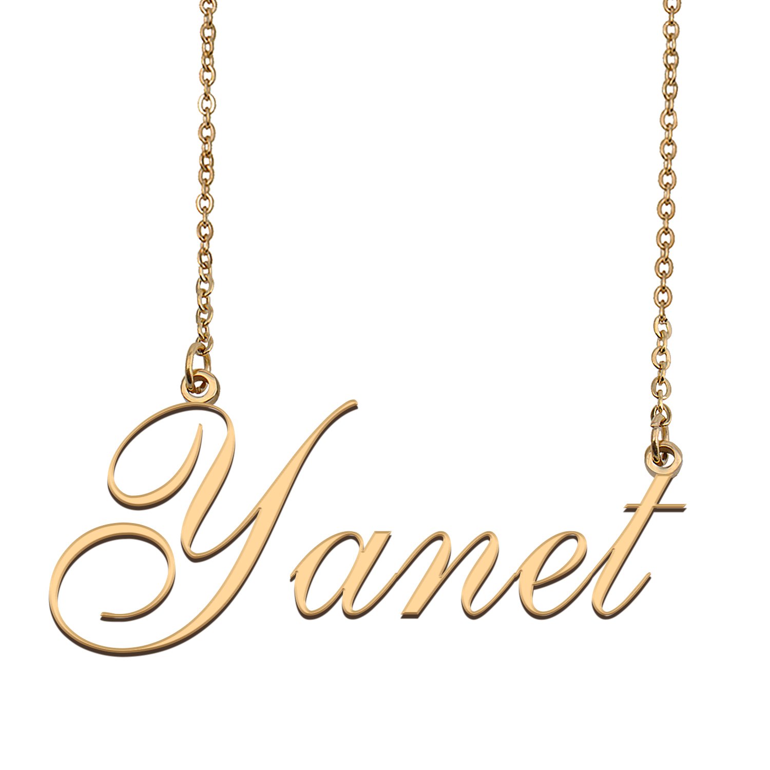 Custom Personalized Name Necklace in Golden Silver for Women Yanet