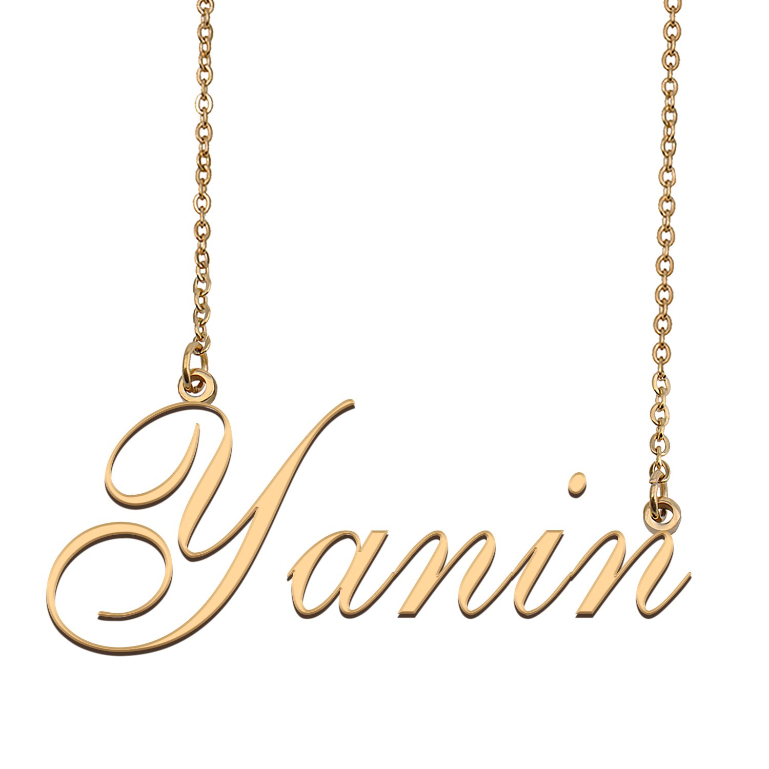 Custom Personalized Name Necklace in Golden Silver for Women Yanin