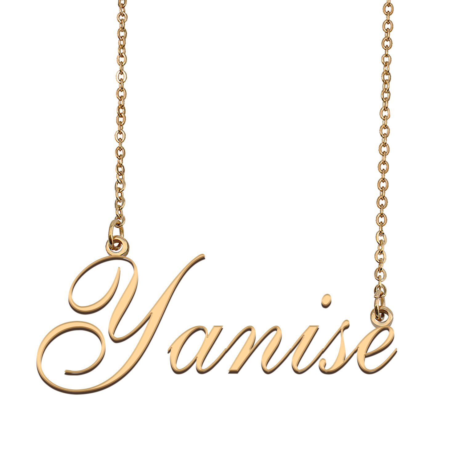 Custom Personalized Name Necklace in Golden Silver for Women Yanise