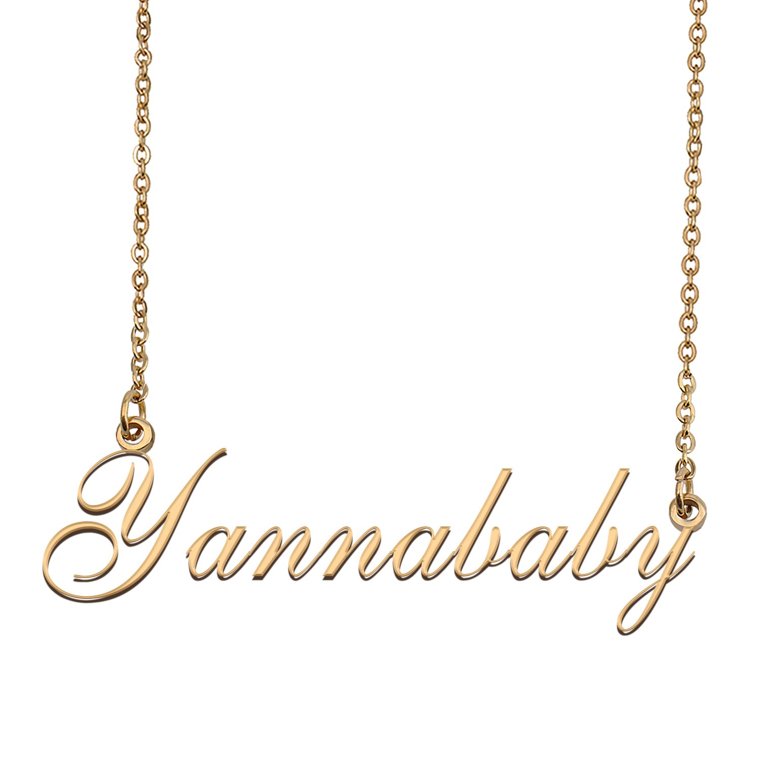 Custom Personalized Name Necklace in Golden Silver for Women Yannababy