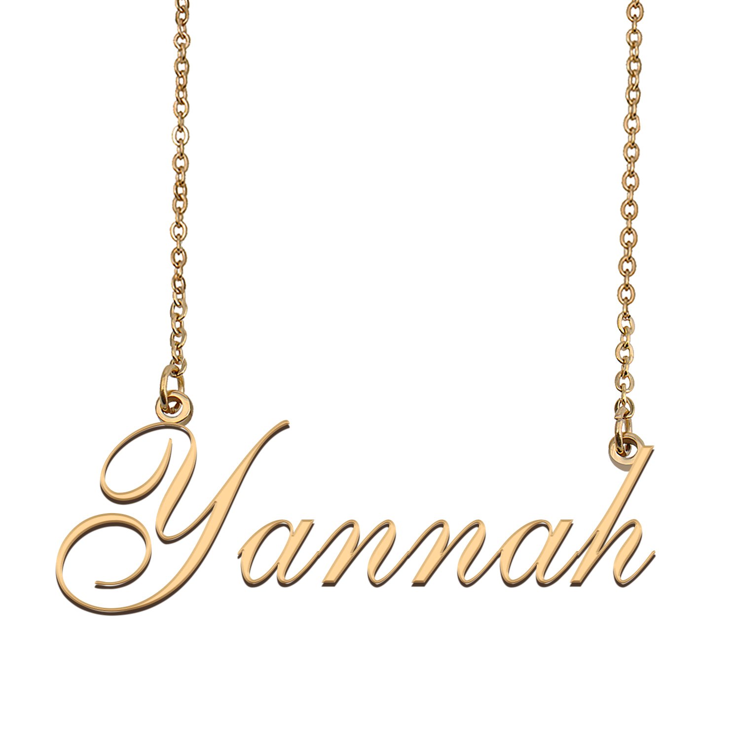 Custom Personalized Name Necklace in Golden Silver for Women Yannah