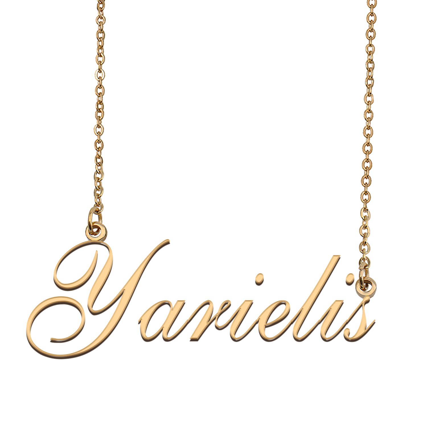 Custom Personalized Name Necklace in Golden Silver for Women Yarielis