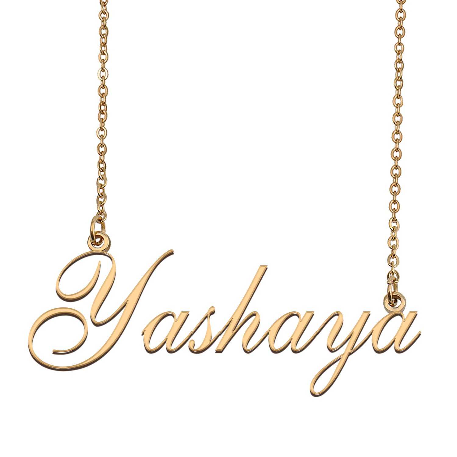 Custom Personalized Name Necklace in Golden Silver for Women Yashaya