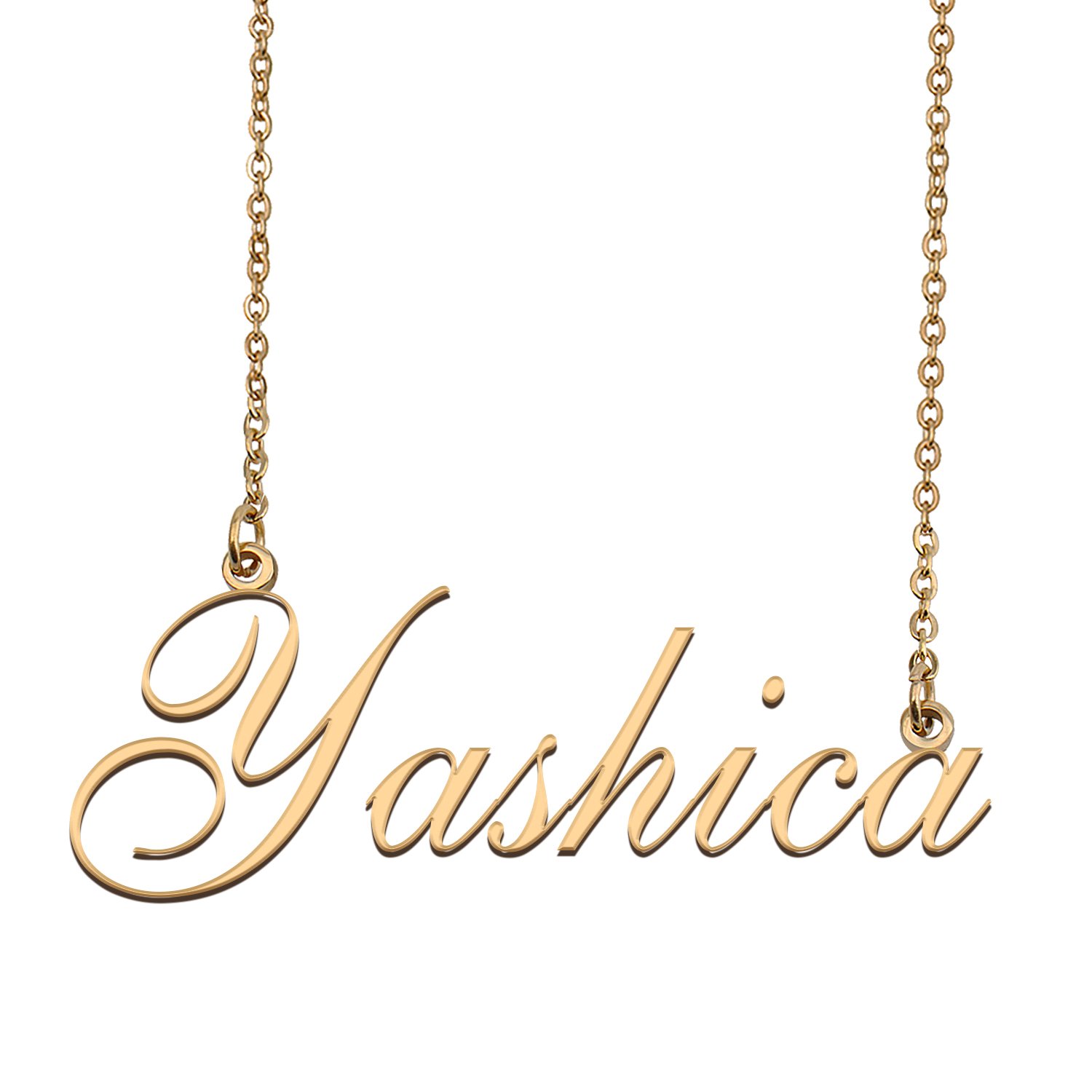 Custom Personalized Name Necklace in Golden Silver for Women Yashica