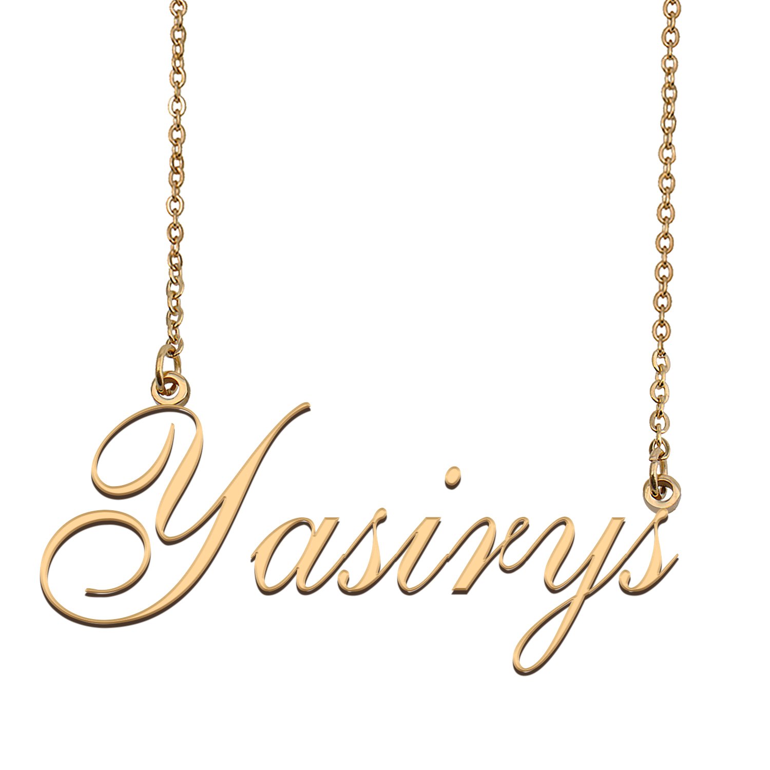 Custom Personalized Name Necklace in Golden Silver for Women Yasirys