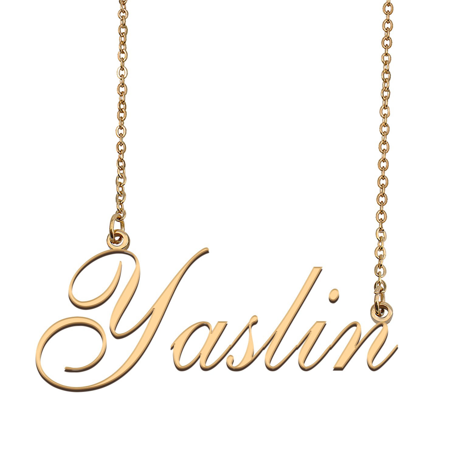 Custom Personalized Name Necklace in Golden Silver for Women Yaslin