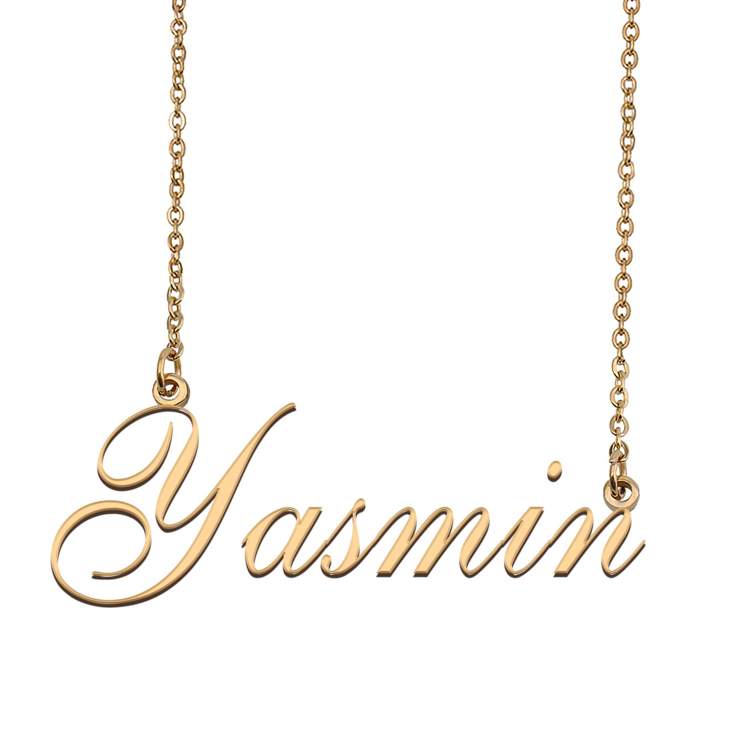 Custom Personalized Name Necklace in Golden Silver for Women Yasmin