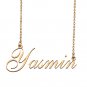 Custom Personalized Name Necklace in Golden Silver for Women Yasmin