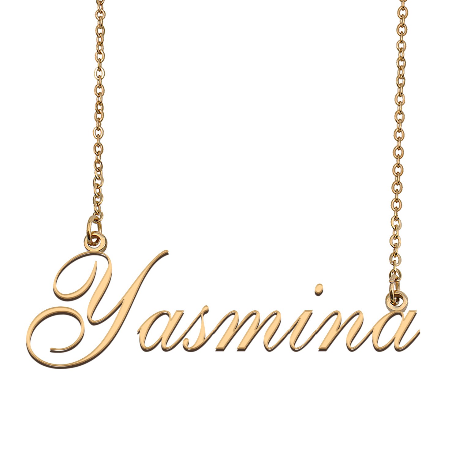 Custom Personalized Name Necklace in Golden Silver for Women Yasmina