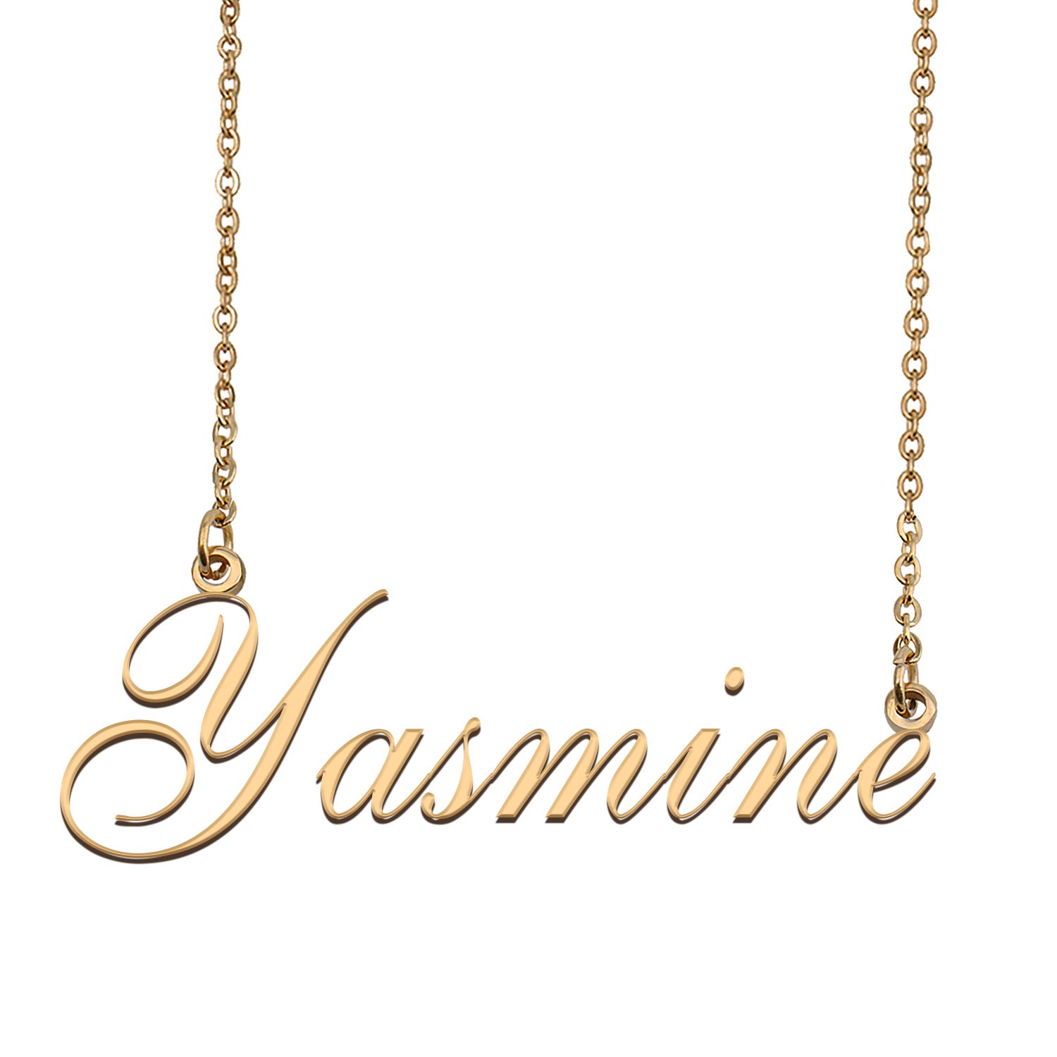 Custom Personalized Name Necklace in Golden Silver for Women Yasmine