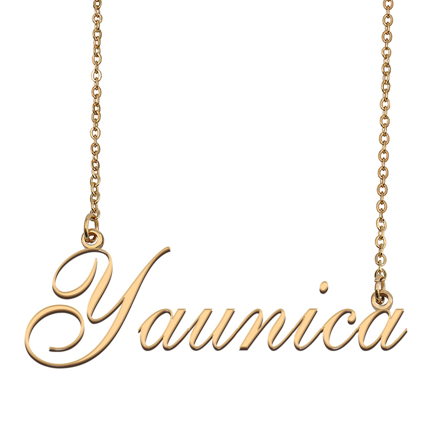Custom Personalized Name Necklace in Golden Silver for Women Yaunica