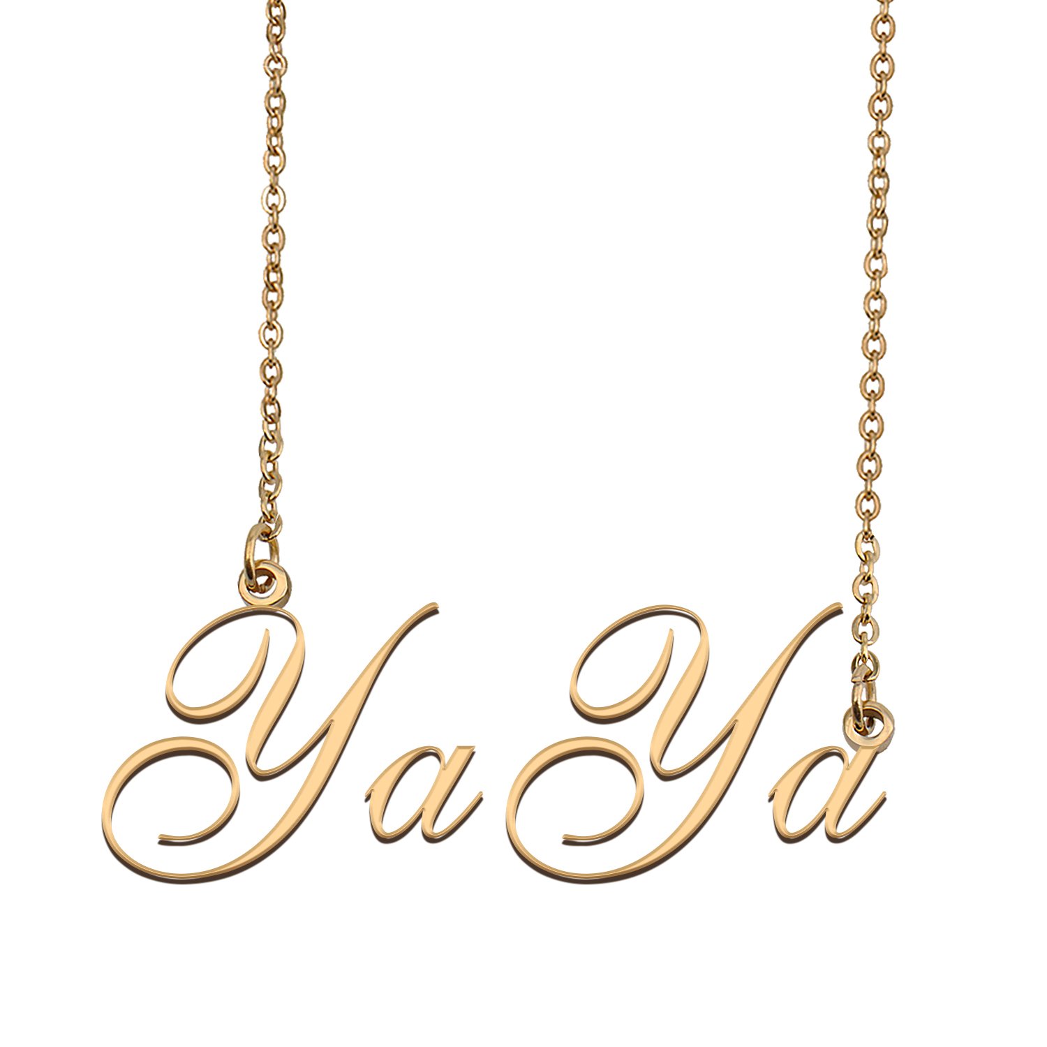 Custom Personalized Name Necklace in Golden Silver for Women YaYa