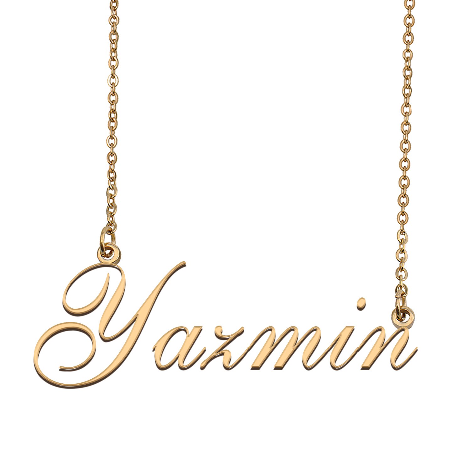 Custom Personalized Name Necklace in Golden Silver for Women Yazmin
