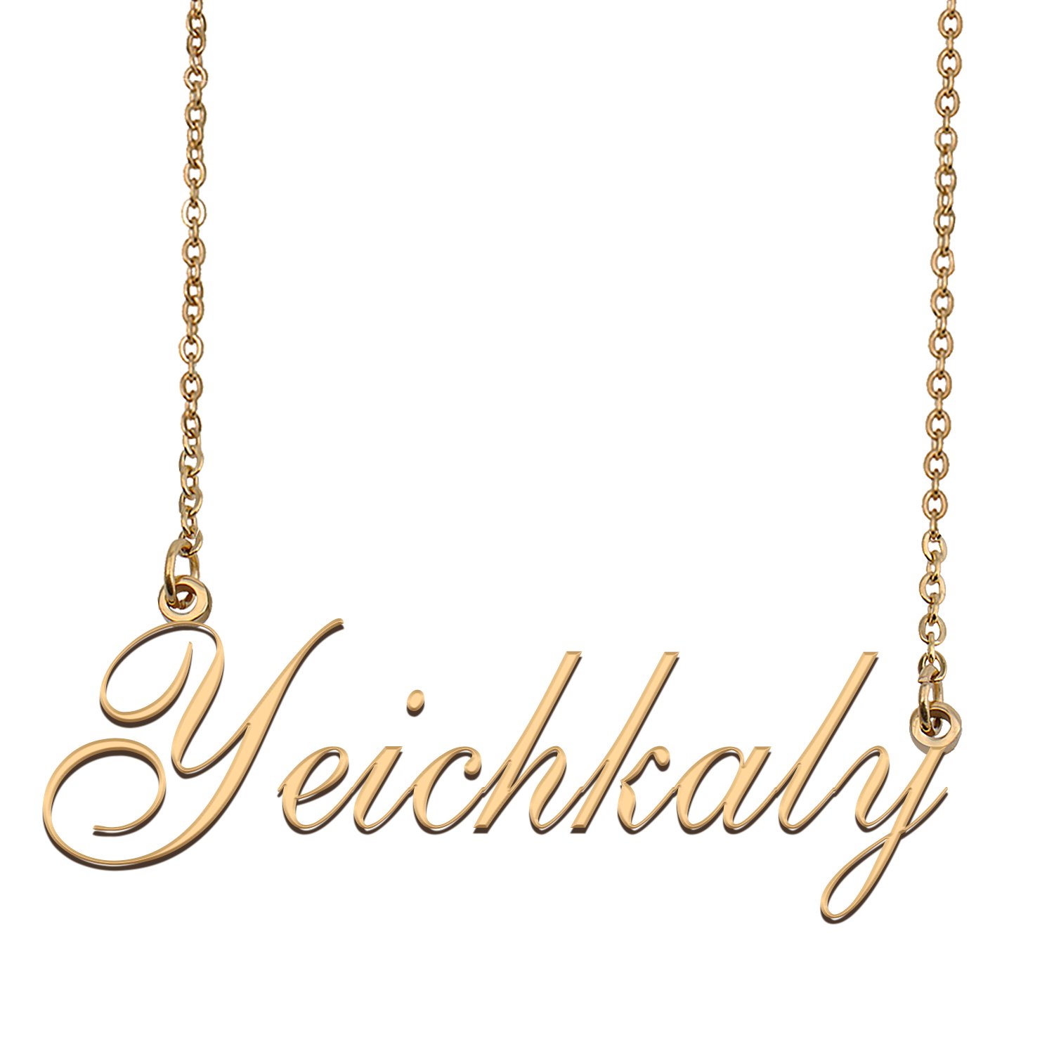 Custom Personalized Name Necklace in Golden Silver for Women Yeichkaly