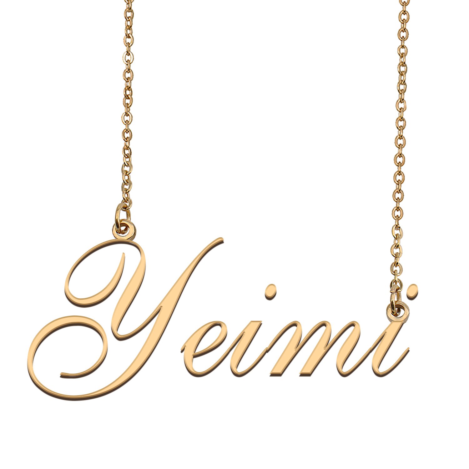 Custom Personalized Name Necklace in Golden Silver for Women Yeimi