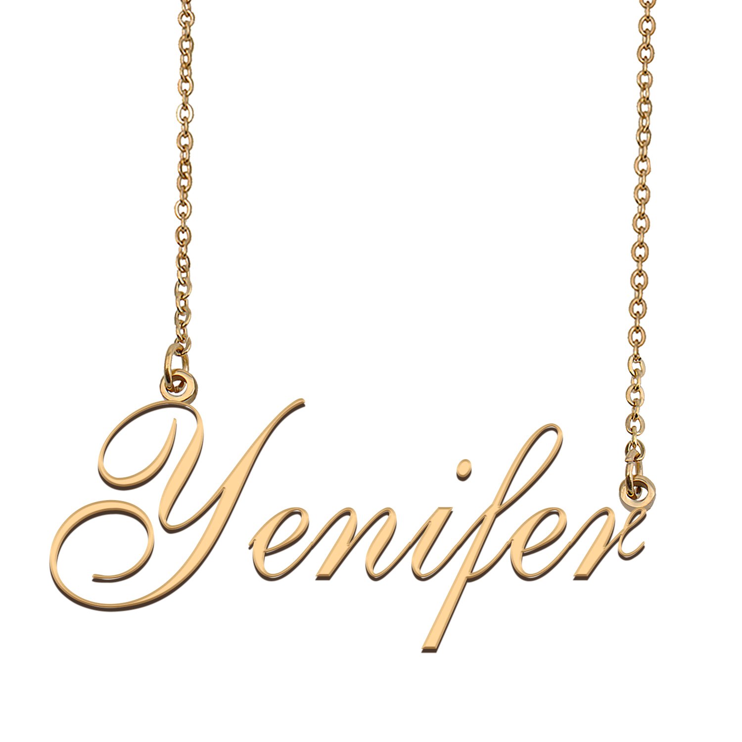 Custom Personalized Name Necklace in Golden Silver for Women Yenifer