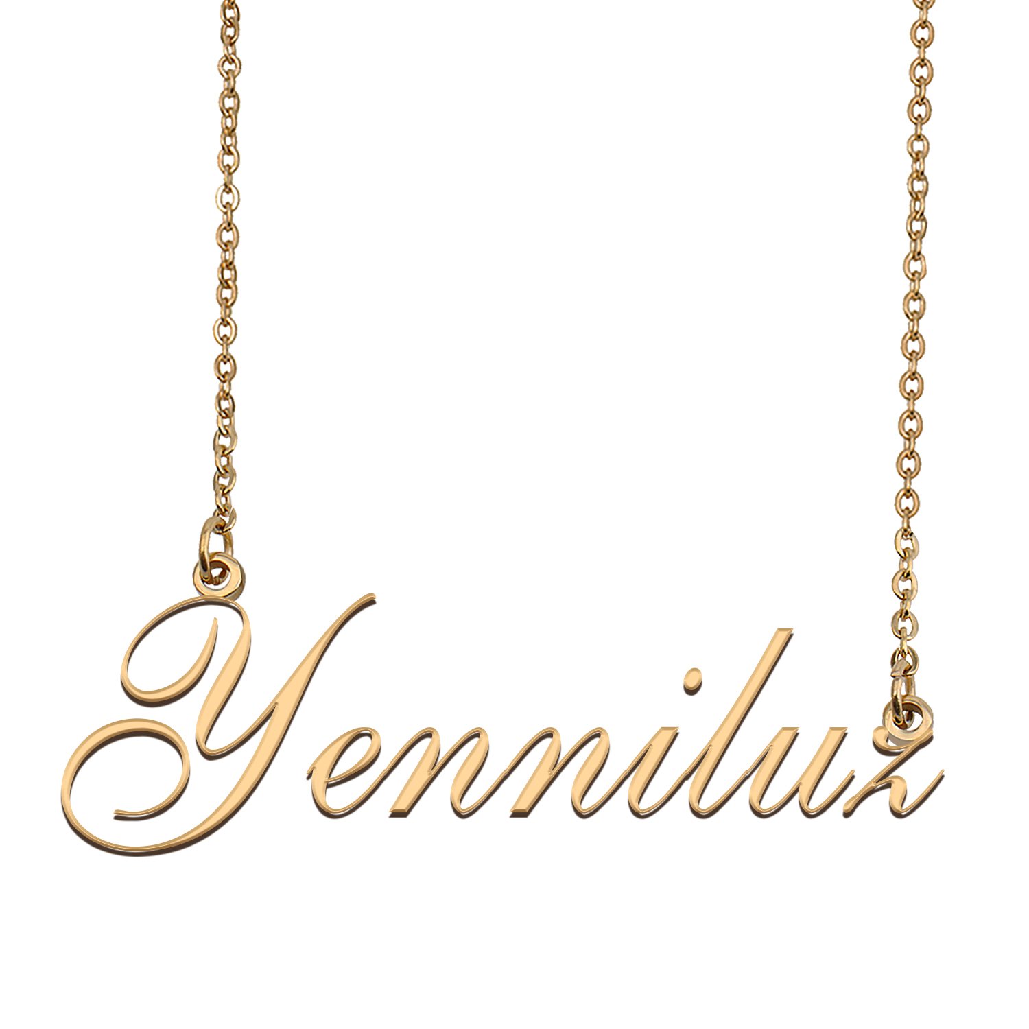 Custom Personalized Name Necklace in Golden Silver for Women Yenniluz