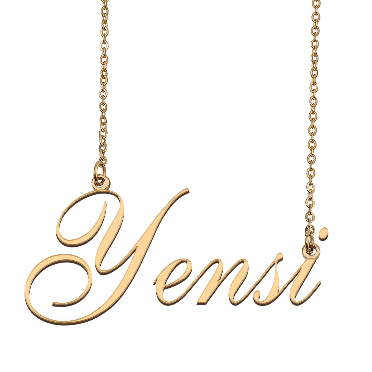 Custom Personalized Name Necklace in Golden Silver for Women Yensi