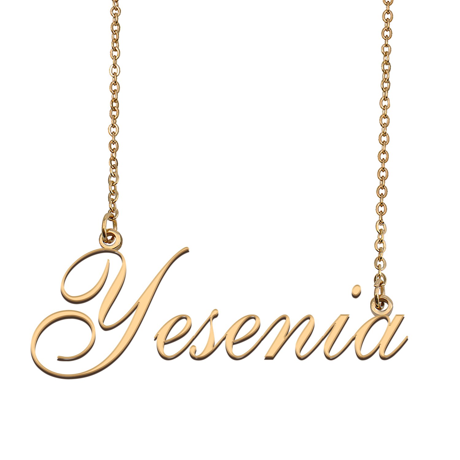 Custom Personalized Name Necklace in Golden Silver for Women Yesenia