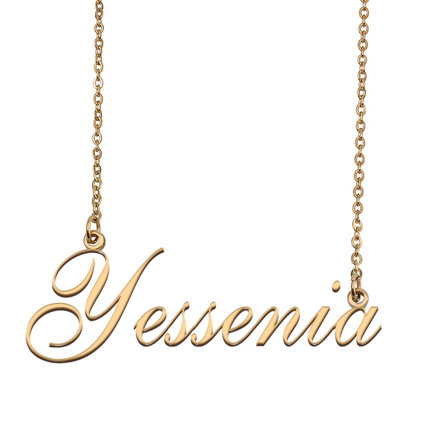 Custom Personalized Name Necklace in Golden Silver for Women Yessenia