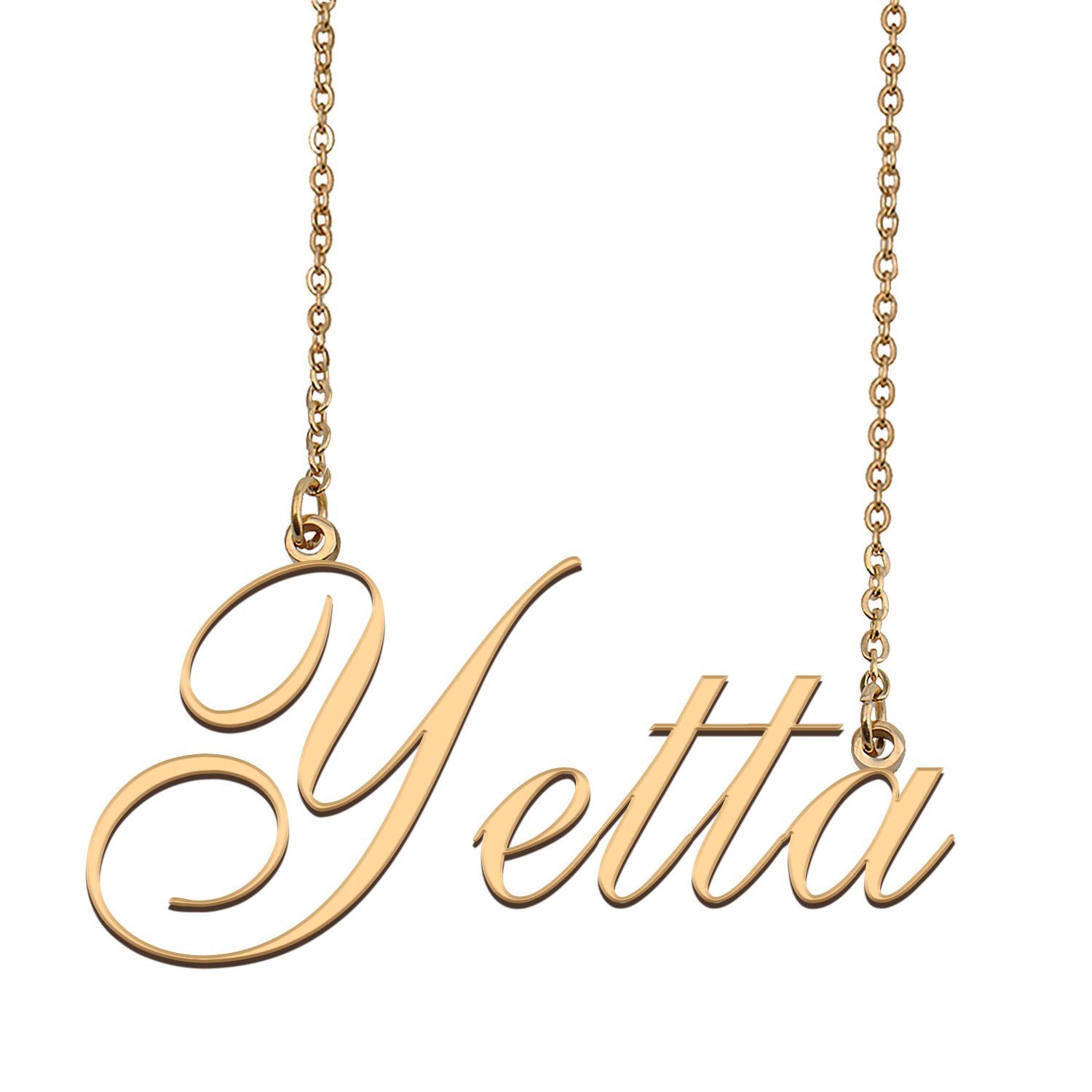 Custom Personalized Name Necklace in Golden Silver for Women Yetta