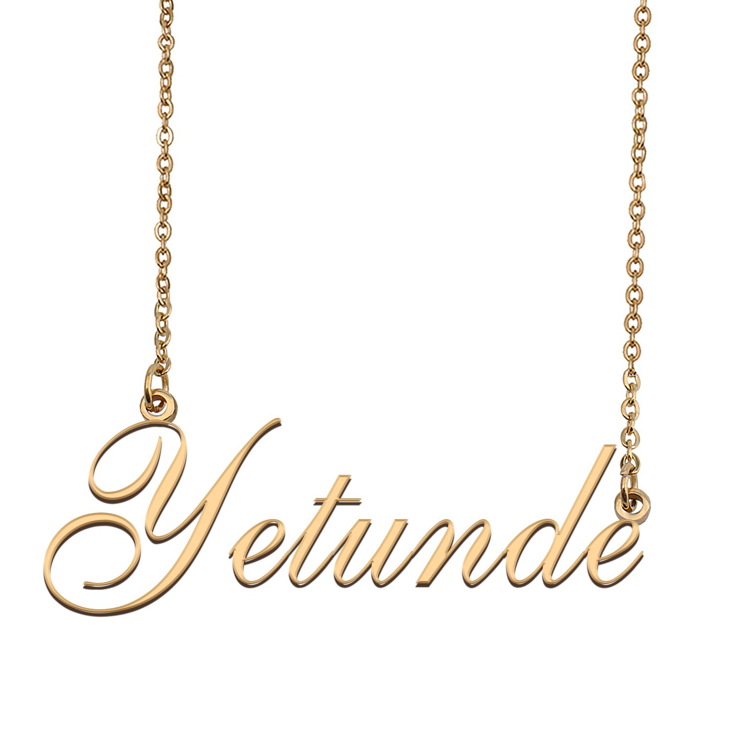 Custom Personalized Name Necklace in Golden Silver for Women Yetunde