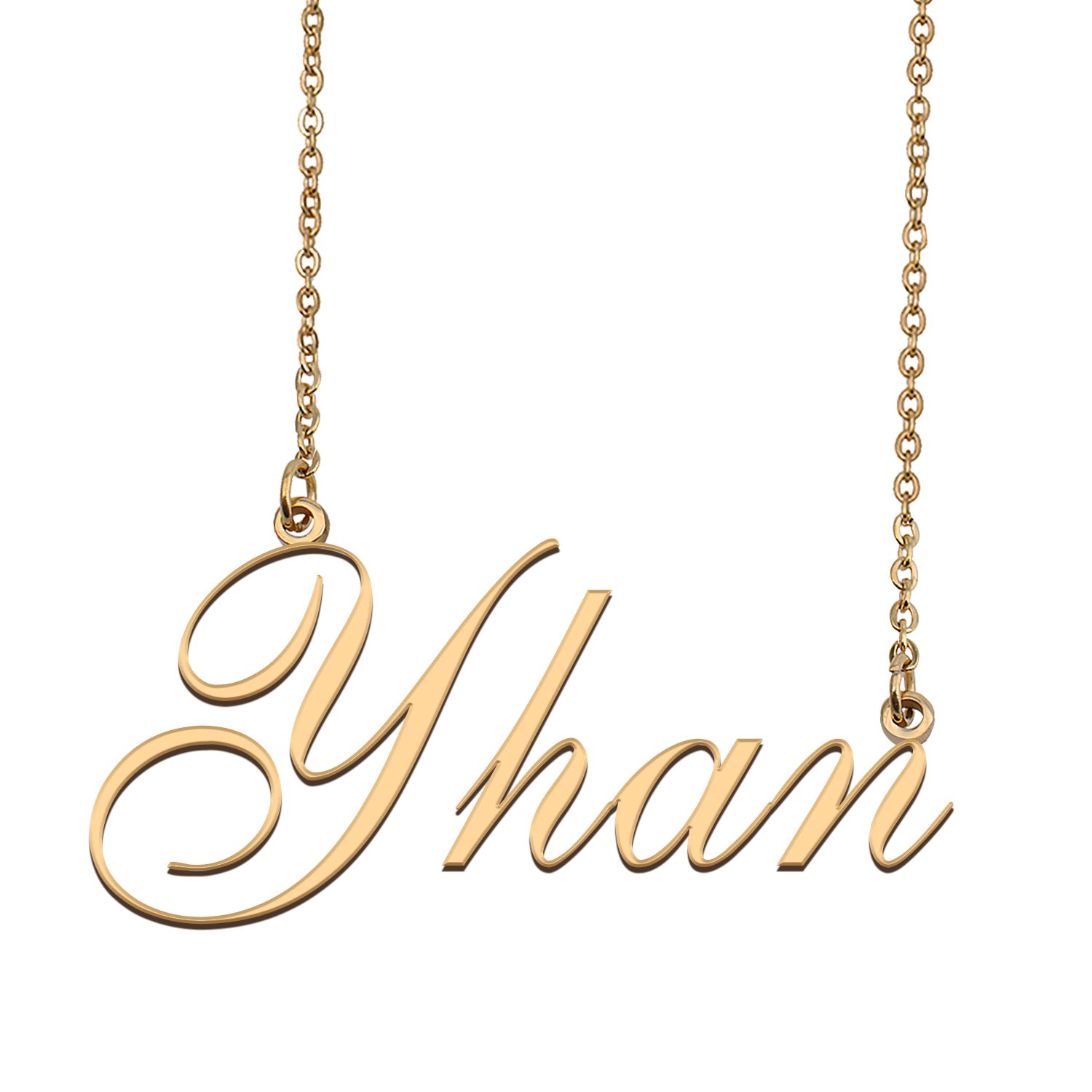 Custom Personalized Name Necklace in Golden Silver for Women Yhan