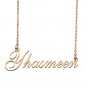 Custom Personalized Name Necklace in Golden Silver for Women Yhasmeen