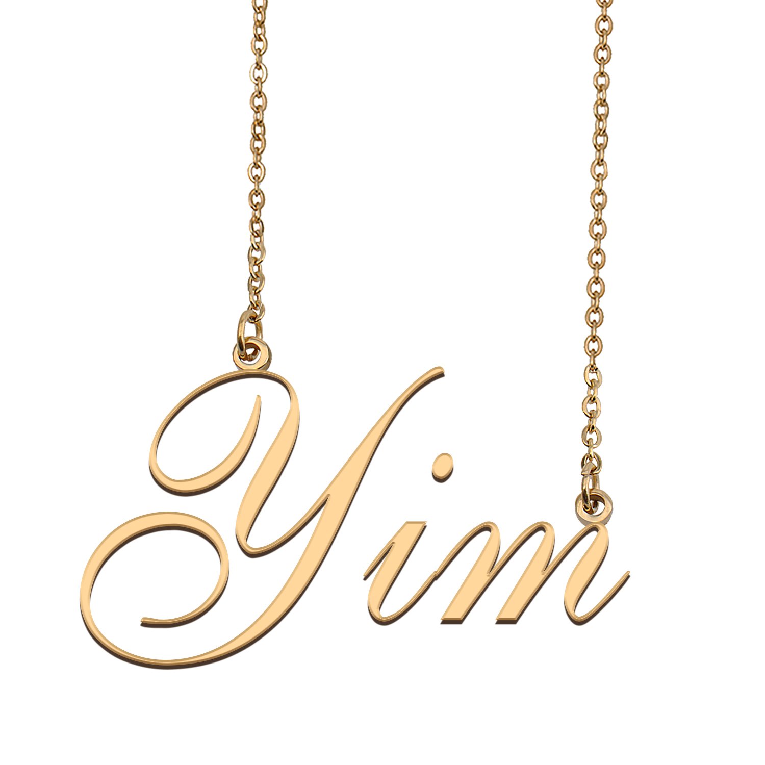 Custom Personalized Name Necklace in Golden Silver for Women Yim