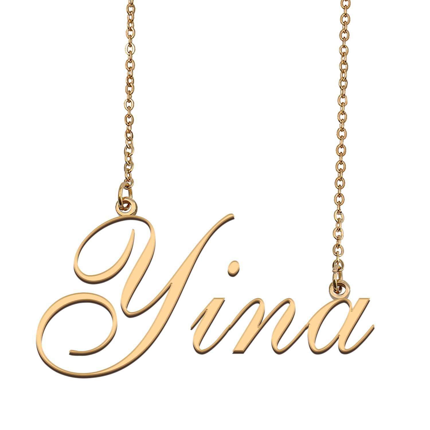 Custom Personalized Name Necklace in Golden Silver for Women Yina