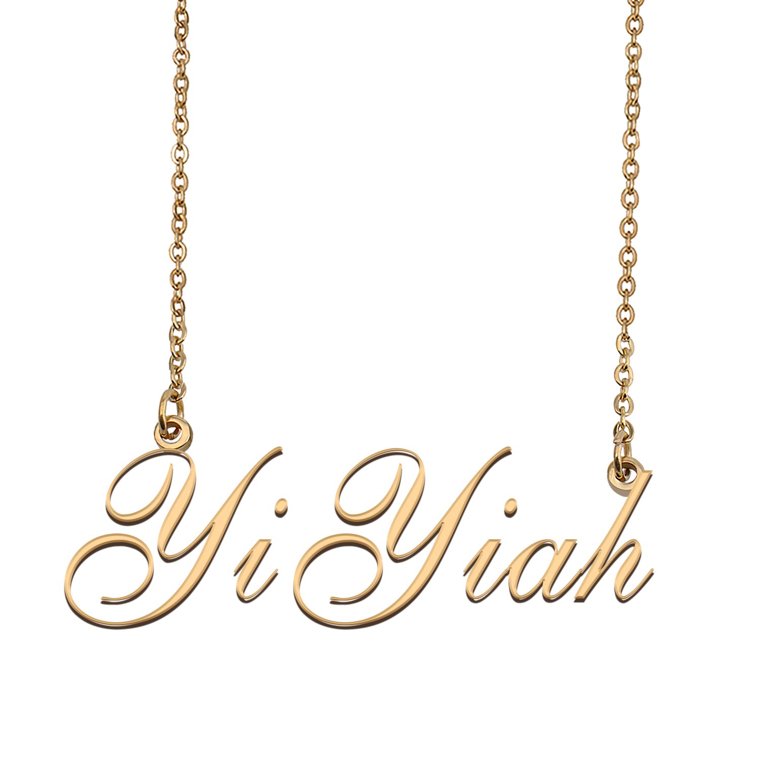 Custom Personalized Name Necklace in Golden Silver for Women YiYiah