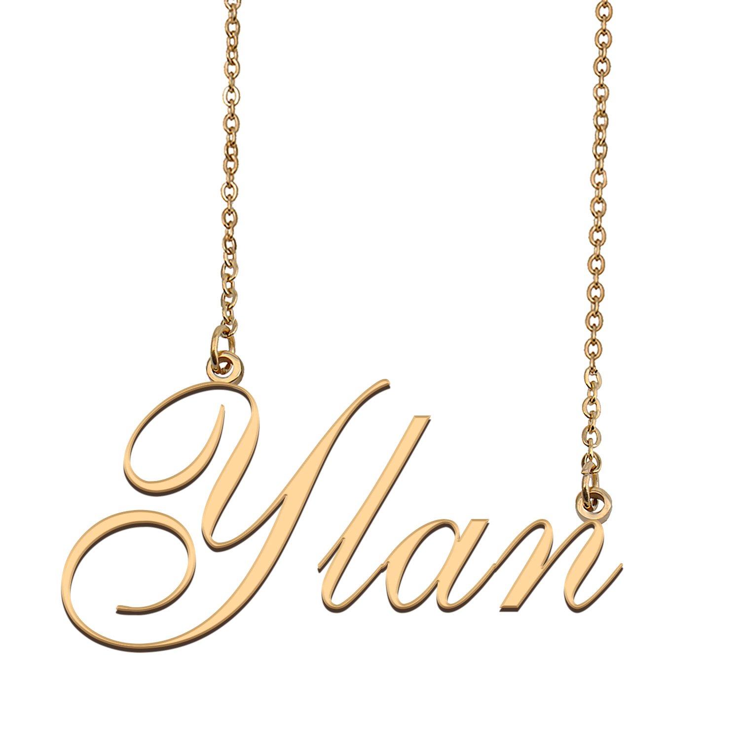 Custom Personalized Name Necklace in Golden Silver for Women Ylan