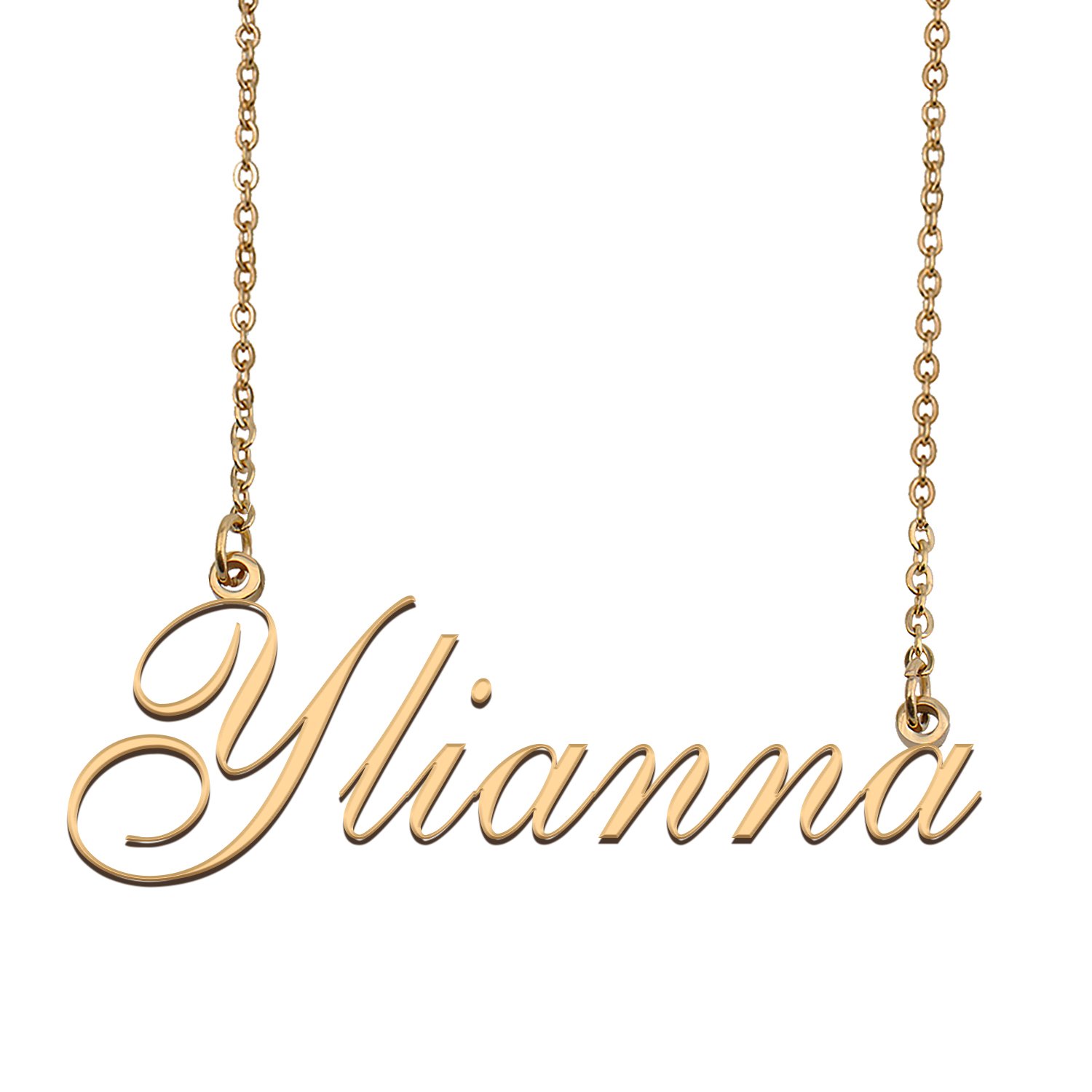 Custom Personalized Name Necklace in Golden Silver for Women Ylianna