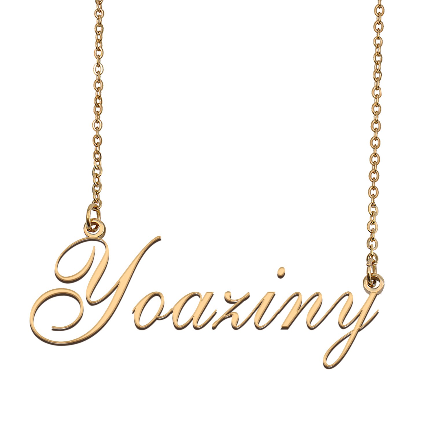 Custom Personalized Name Necklace in Golden Silver for Women Yoaziny