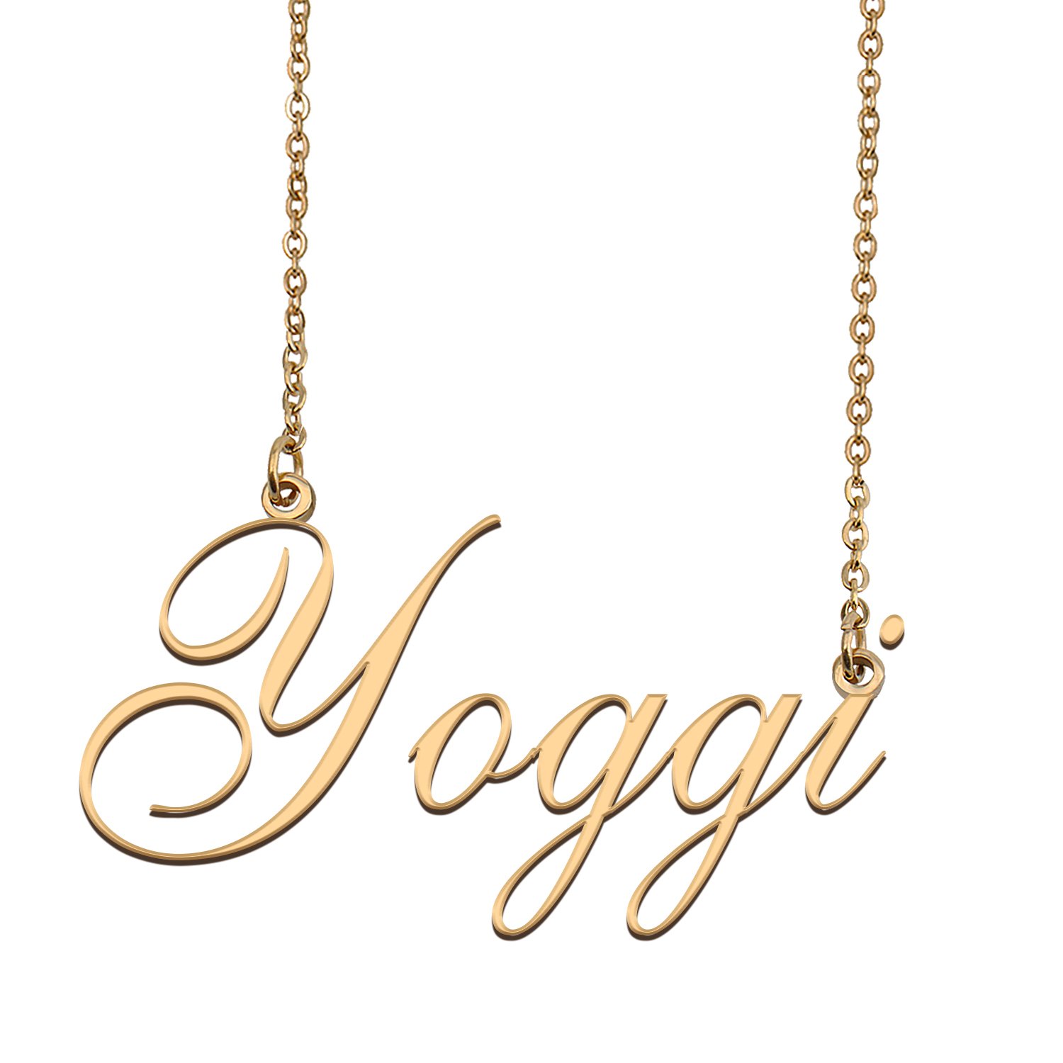 Custom Personalized Name Necklace in Golden Silver for Women Yoggi