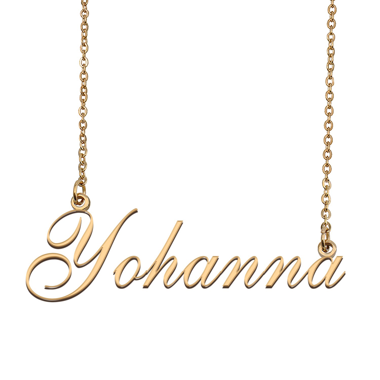 Custom Personalized Name Necklace in Golden Silver for Women Yohanna
