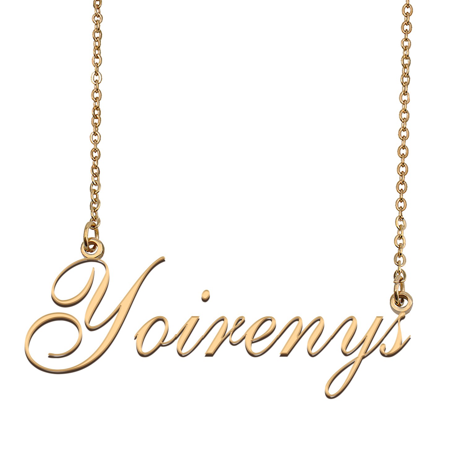 Custom Personalized Name Necklace in Golden Silver for Women Yoirenys